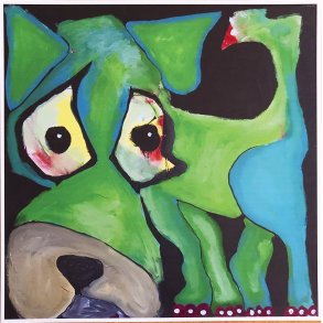 Green Dog - Limited Aluprint